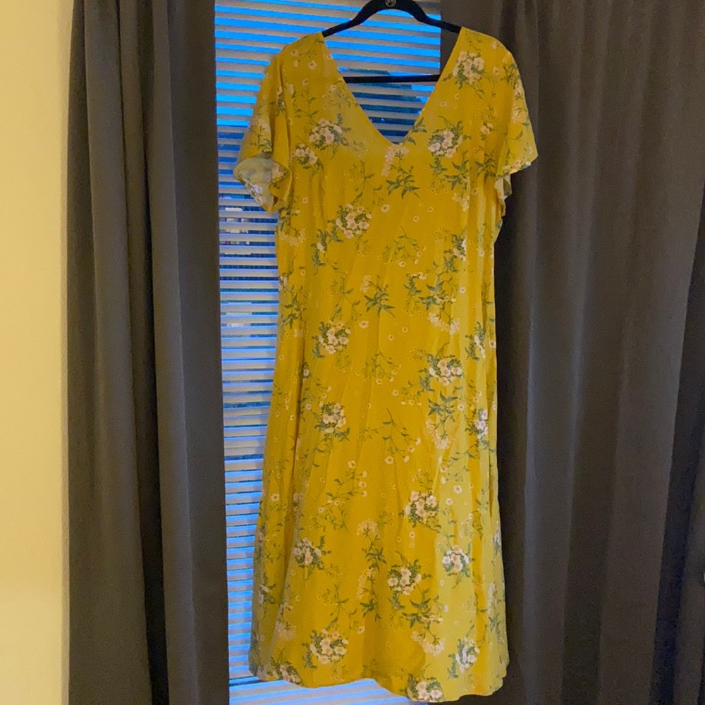 Old Navy Yellow Midi Dress